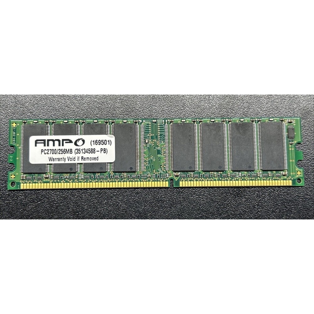 AMP 256MB DDR PC2700 333MHz RAM 35134588-PB 169501 Memory Module 184-Pin